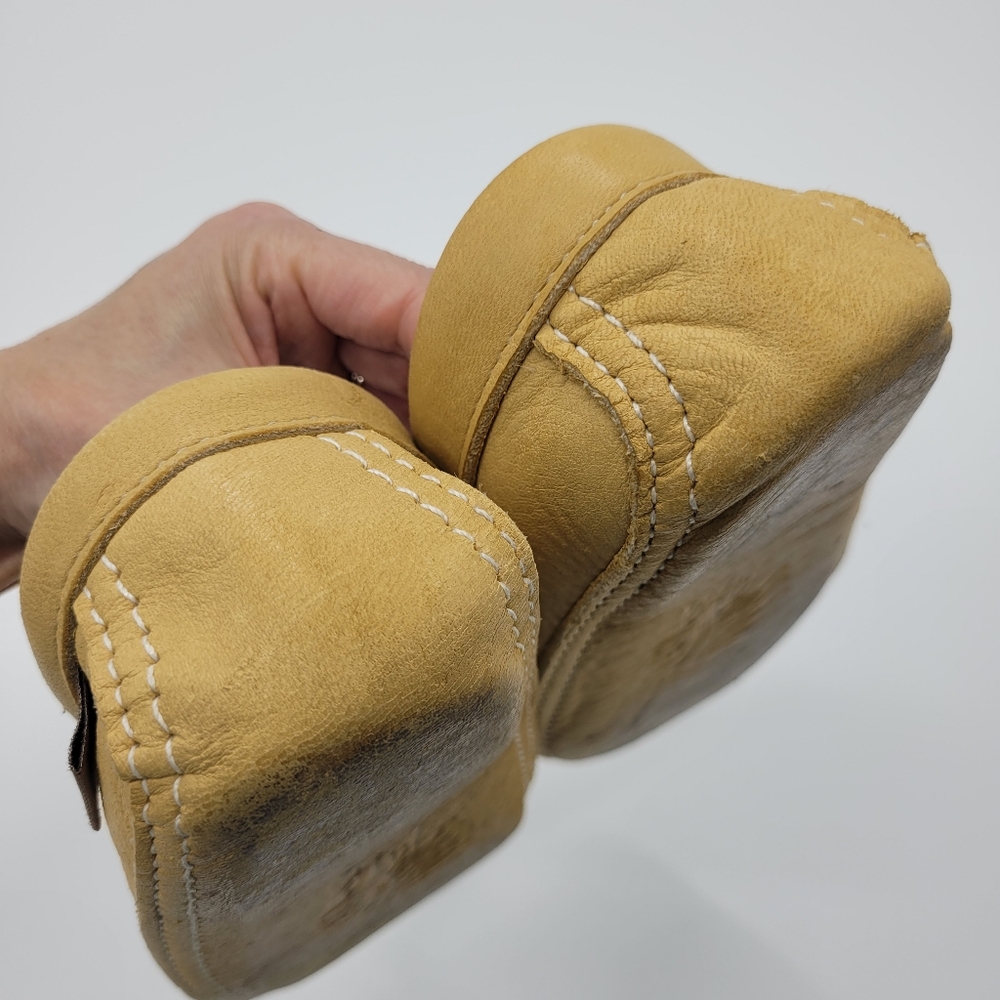 Laurentian Chief Moccasins Tan Moosehide Beaded Canada Style 7463 Womens Size 7 - Picture 13 of 16